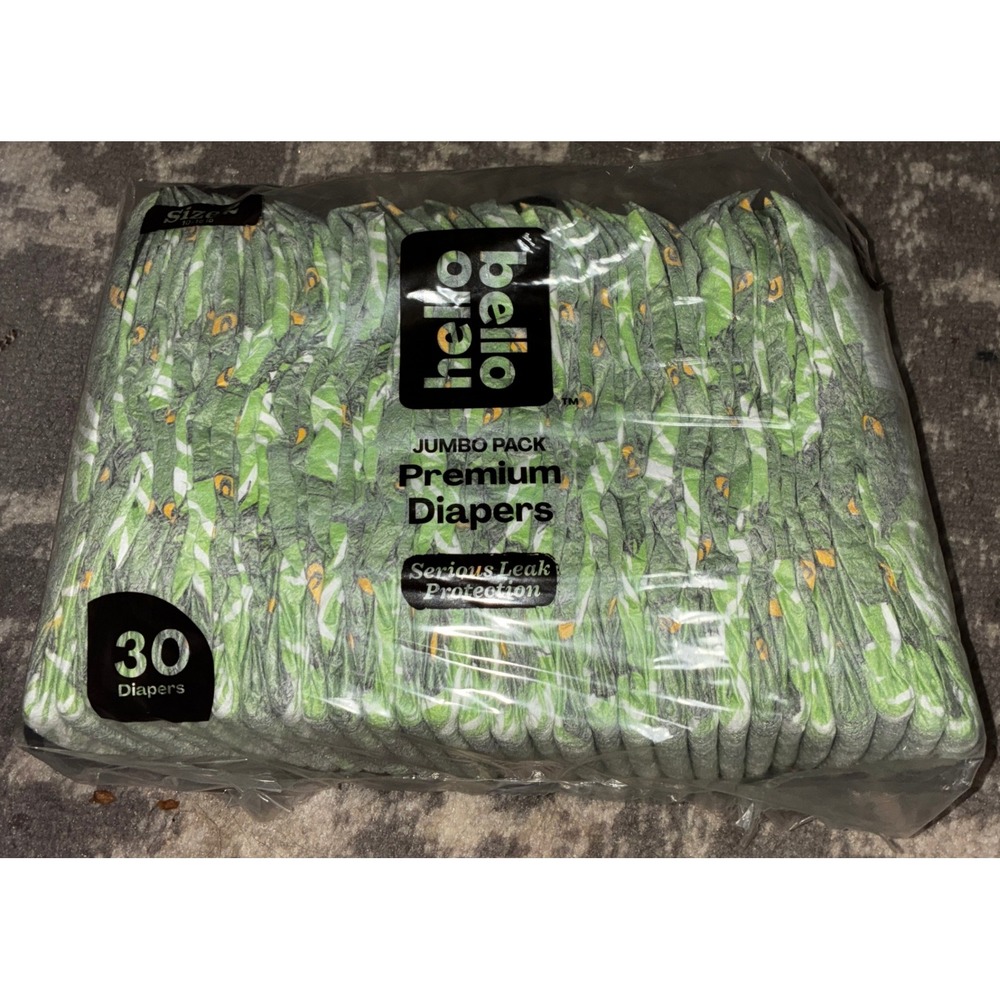 Hello Bello Premium Christmas Grinch Pattern Size 2 30 Count Diapers (NWT)